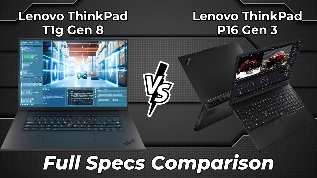 Lenovo ThinkPad T1g Gen 8 vs Lenovo ThinkPad P16 Gen 3 🔥 Full Specs Comparison
