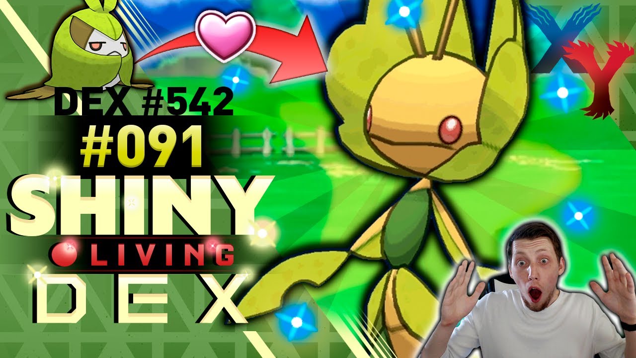 EPIC SHINY LEAVANNY REACTION!  | SHINY Living Dex #542 | Pokemon X & Y Shiny #091