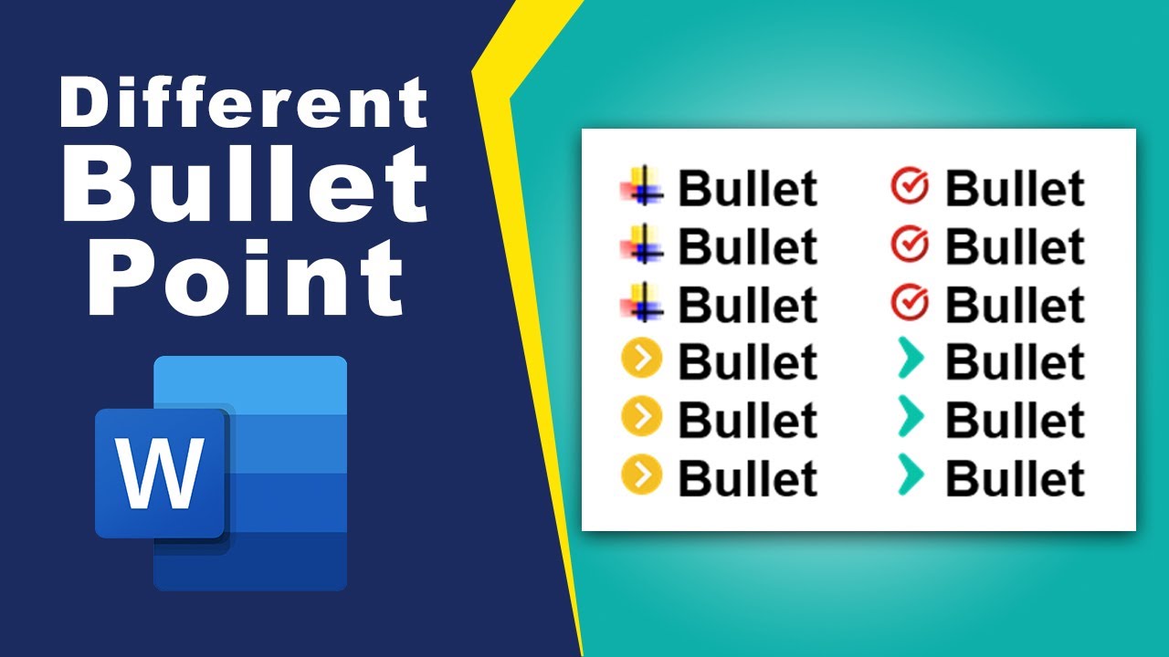 how to add different bullet point in Microsoft word