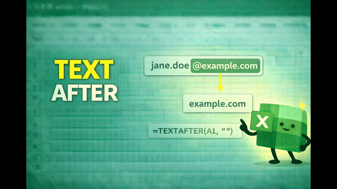 Extract Text After Any Character in Excel - TEXTAFTER Explained
