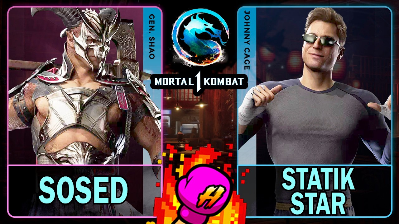 MK1 Sosed (GENERAL SHAO) VS Statik Star (JOHNNY CAGE)🥊Mortal Kombat 1🥊4K 60ᶠᵖˢ