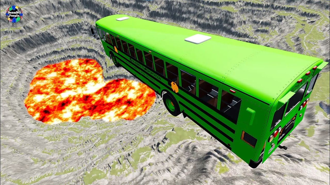 School Bus Crashes & Jump 95 | BeamNG.Drive