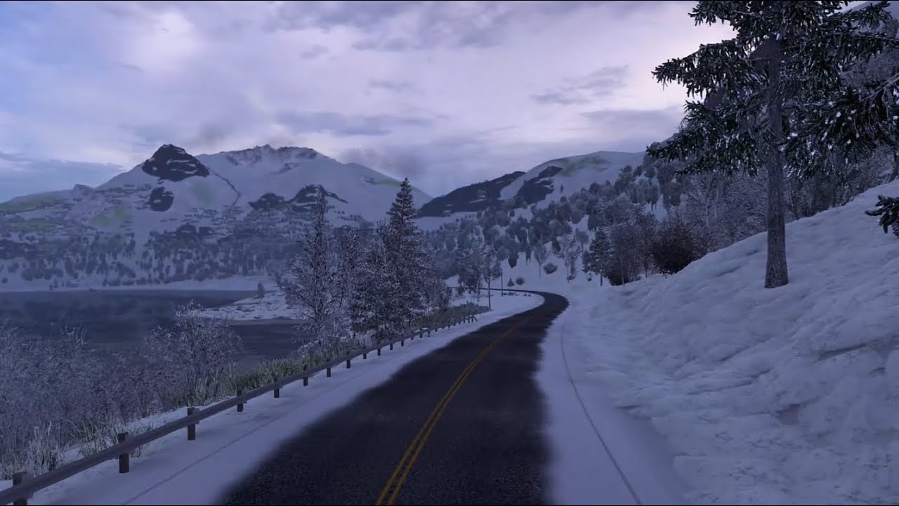 ETS2 Andenes, Norway to Tromso, Norway in Winter Snow