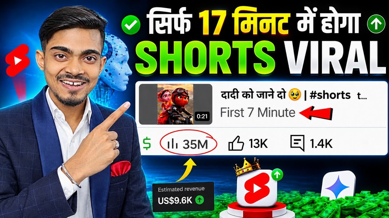 🥳 Shorts डालते ही 17 मिनट में Viral 💥 | How to Viral Short Video | Short Video Viral Tips & Tricks