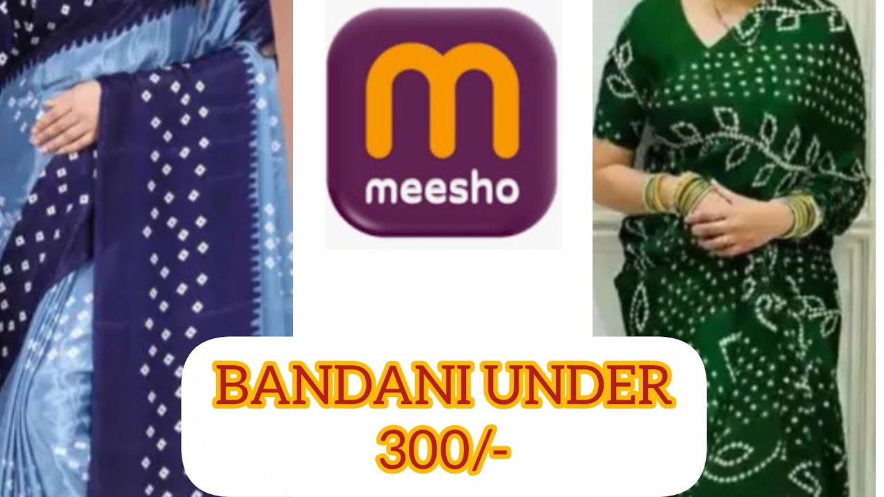 Bandhani Sarees Under 300/- Meesho /Affordable Bandhani sarees, latest design 2026#meesho 