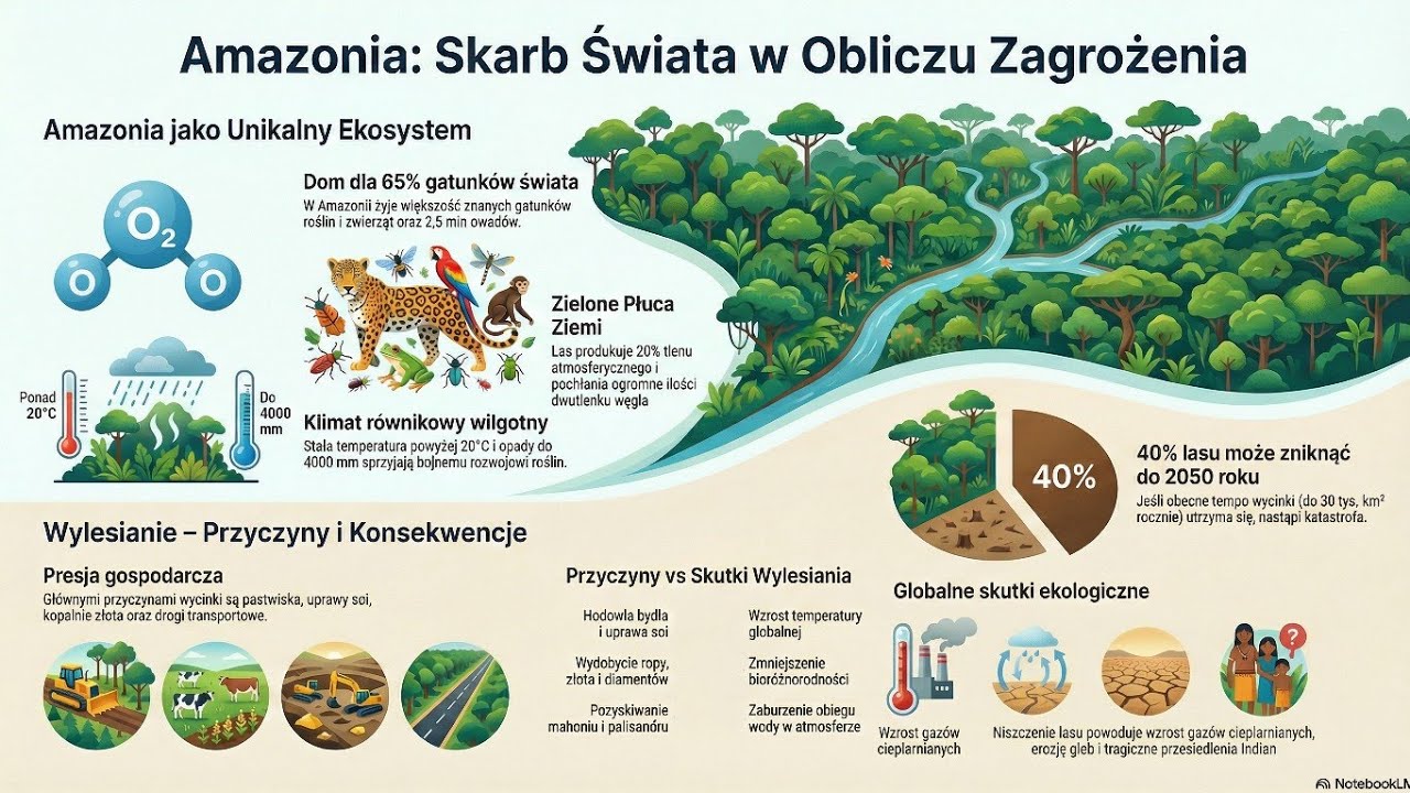 Amazonia - kursa dla klasy 8 szkoły podstawowej