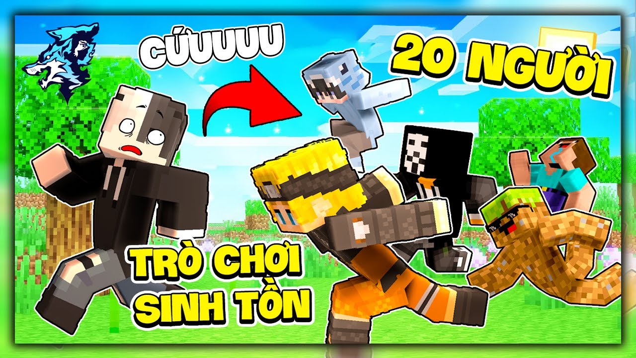 Minecraft nhưng Trò Chơi Sinh Tồn Tập 9: Siro 1 vs 20 Siêu Căng Thẳng