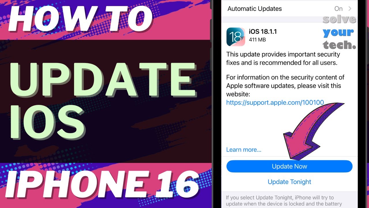 Как обновить iOS на iPhone 16