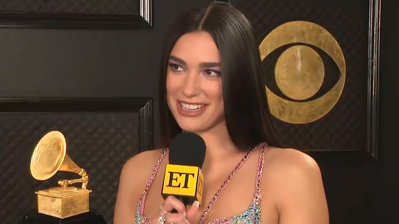 GRAMMYs 2021: Dua Lipa on Her CUSTOM-MADE Versace Dress