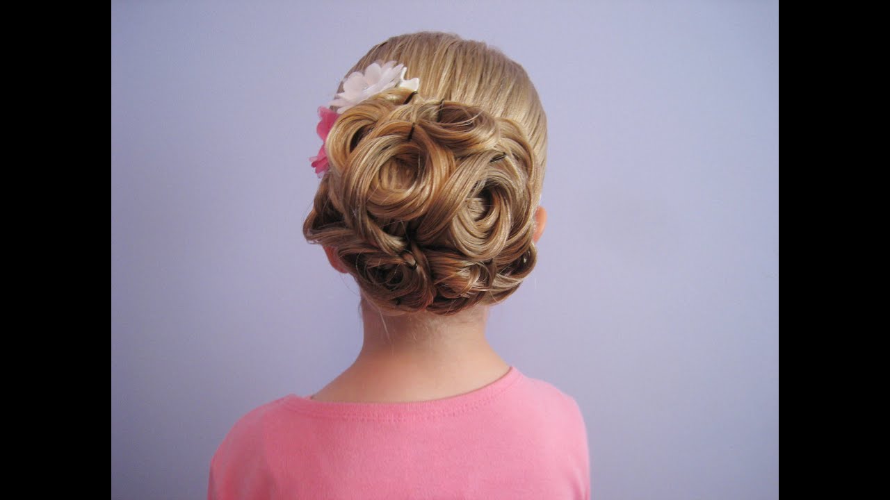 Easy Looped Updo | Bridal, Prom, Flower Girl Hairstyle
