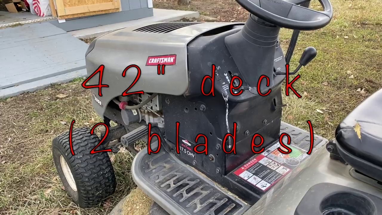 2005 Craftsman LT2000 riding lawnmower tractor - Information and Review