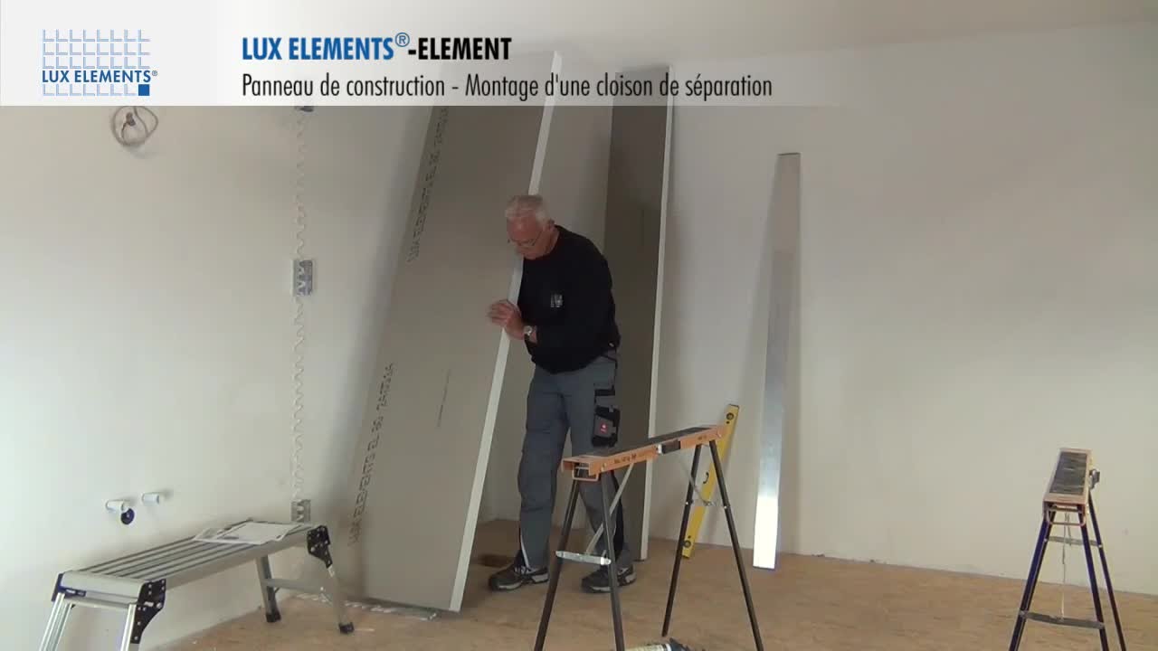 LUX ELEMENTS Montage : ELEMENT– Panneau ELEMENT comme cloison de séparation