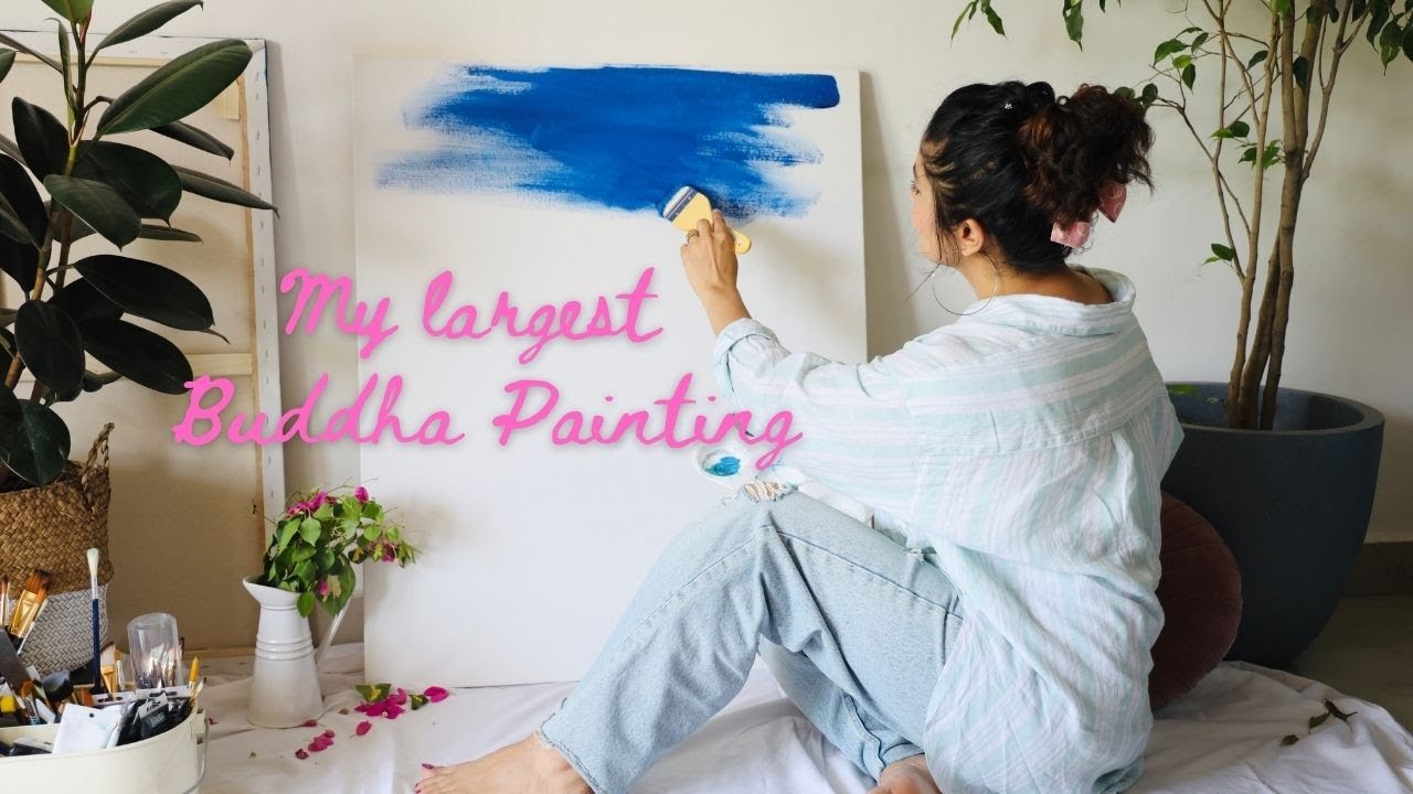 My Largest Lord Buddha Painting / 6 days of Painting