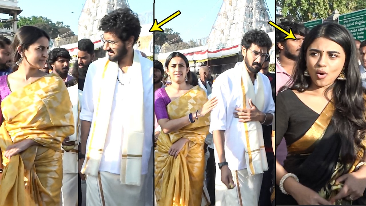 Niharika Konidela and Sangeeth Shobhan & Rakasa Team Visits Tirumala | Filmy Hunk