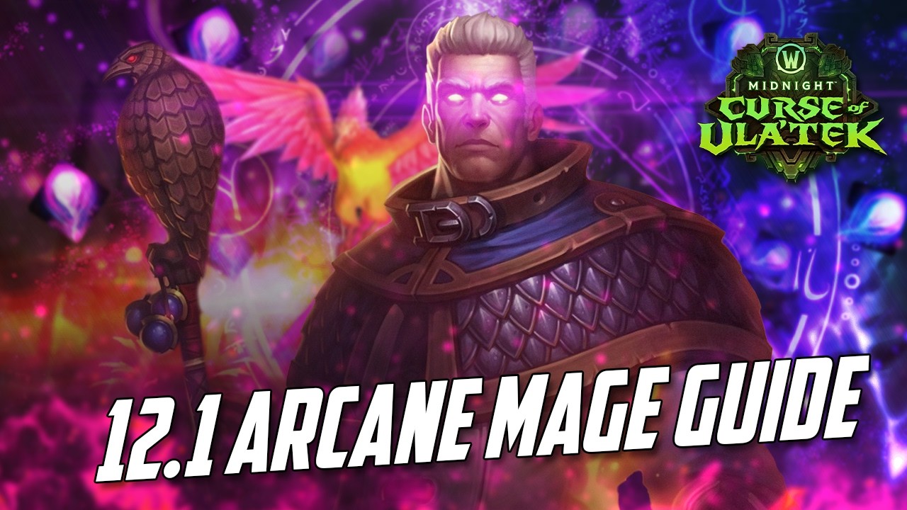 12.1 Arcane Mage Guide Midnight | ST & AOE Rotation, Basics, Talents, Gear, & more