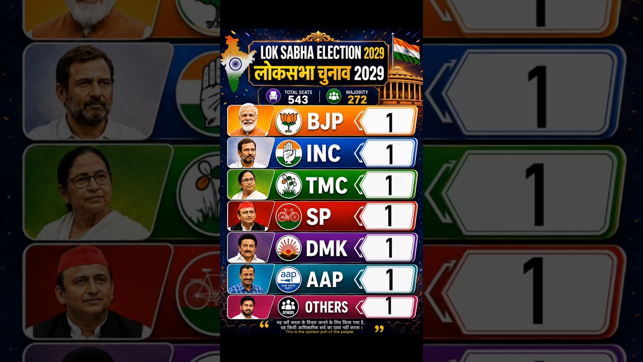 Lok sabha election 2029 latest survey | लोकसभा चुनाव 2029 #politics #bjp  #election #shorts
