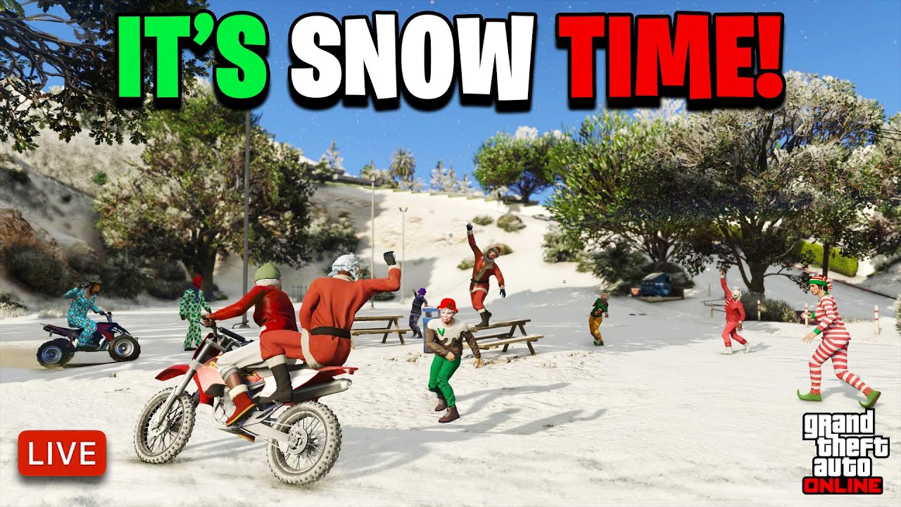 🔴 LIVE - SNOW IS HERE IN GTA ONLINE!