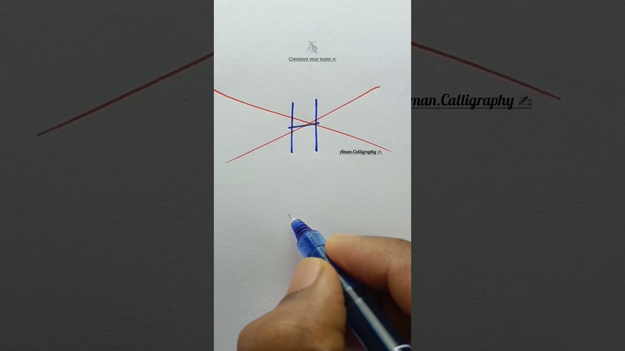 How to the sign Letter.H? ❤️🤍💚 #calligraphy #signature #art #handwriting