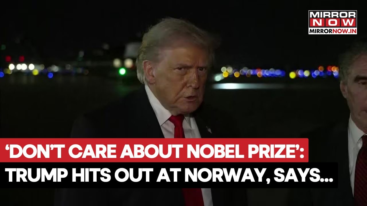 Donald Trump Says He Doesn't Care About 'Nobel Prize' Days After Machado Handed Her Peace Prize