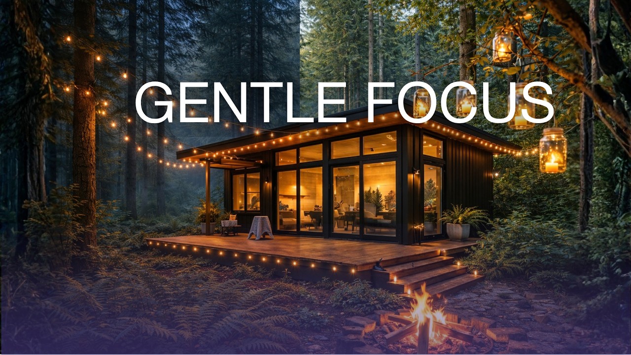 🕯️ Stay Gentle – Relaxing Music 4K | Forest Cabin Lo-fi for Study & Calm