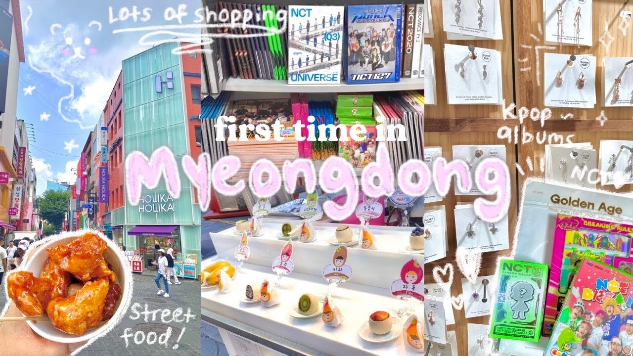 Korea diaries 🛍 | first time in myeongdong, shopping, nct unboxing, hauls