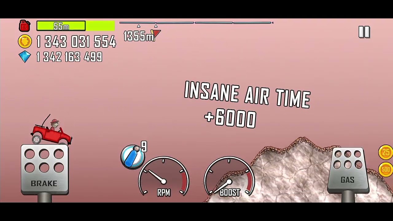 Driving Hill Climber in Mars stage Hill Climb Racing 
