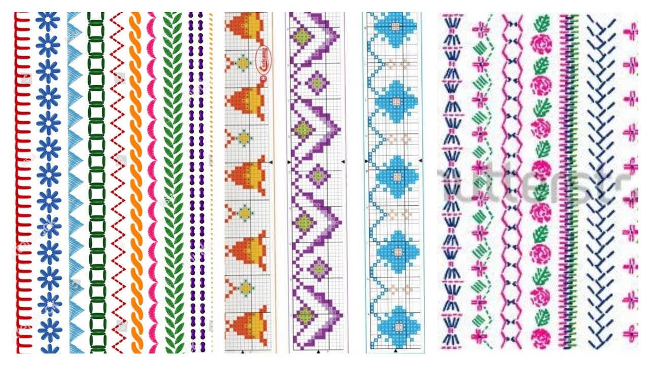 Beautiful Cross Stitch New Border Patterns And New Cross stitch border ideas