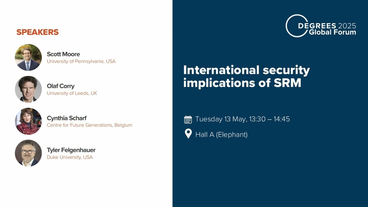 International security implications of SRM