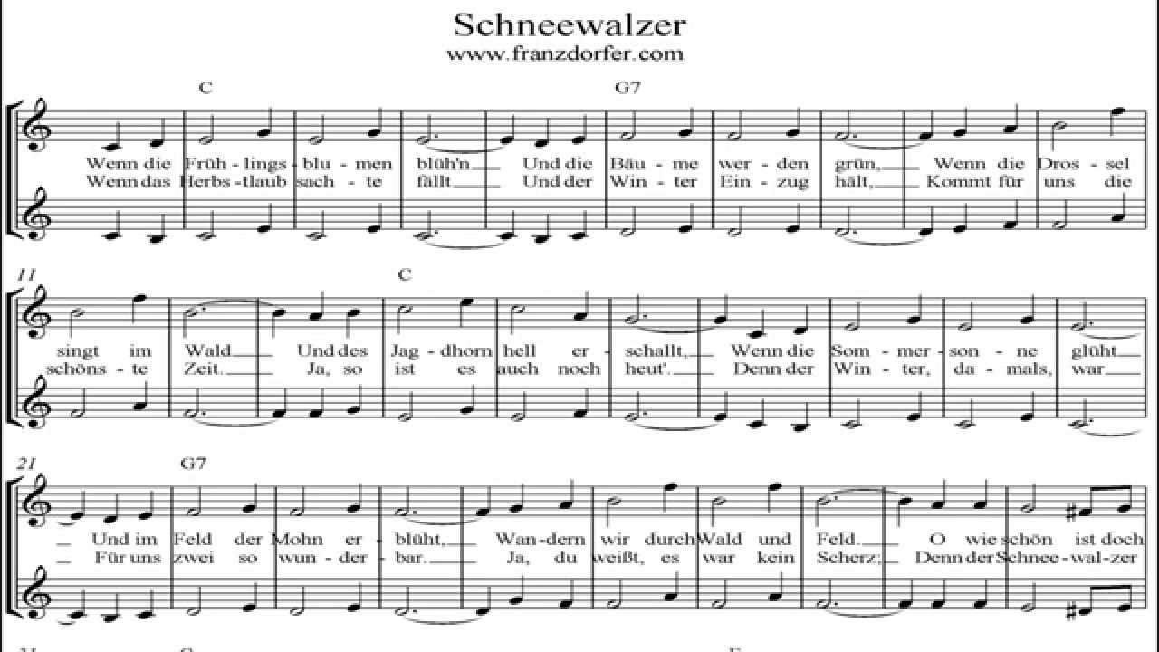 Schneewalzer instrumental - karaoke