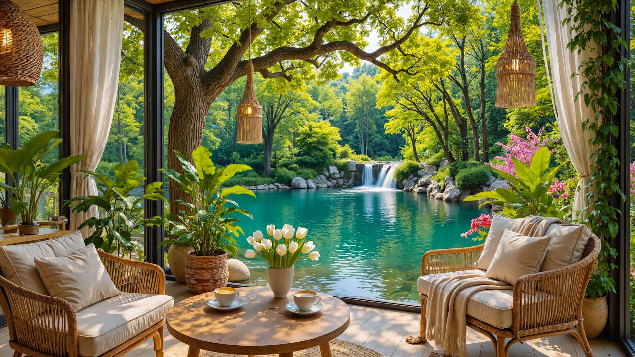 Soft Jazz to Relax with Warm Nature Ambience | Smooth Jazz Music For Relax, Focus & Work
