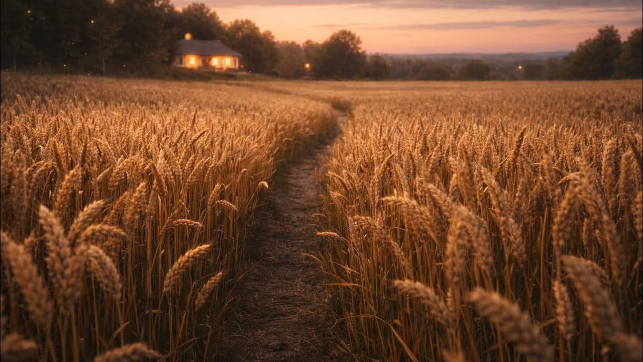 A Calm Walk Through an Endless Wheat Field | Relaxing Background Music