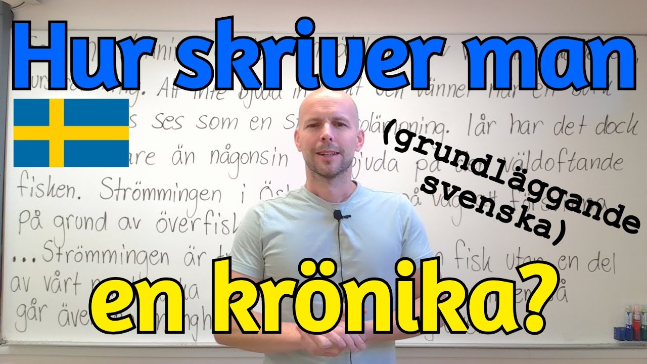 Krönika, hur skriver man? (information, grundläggande svenska) SFI