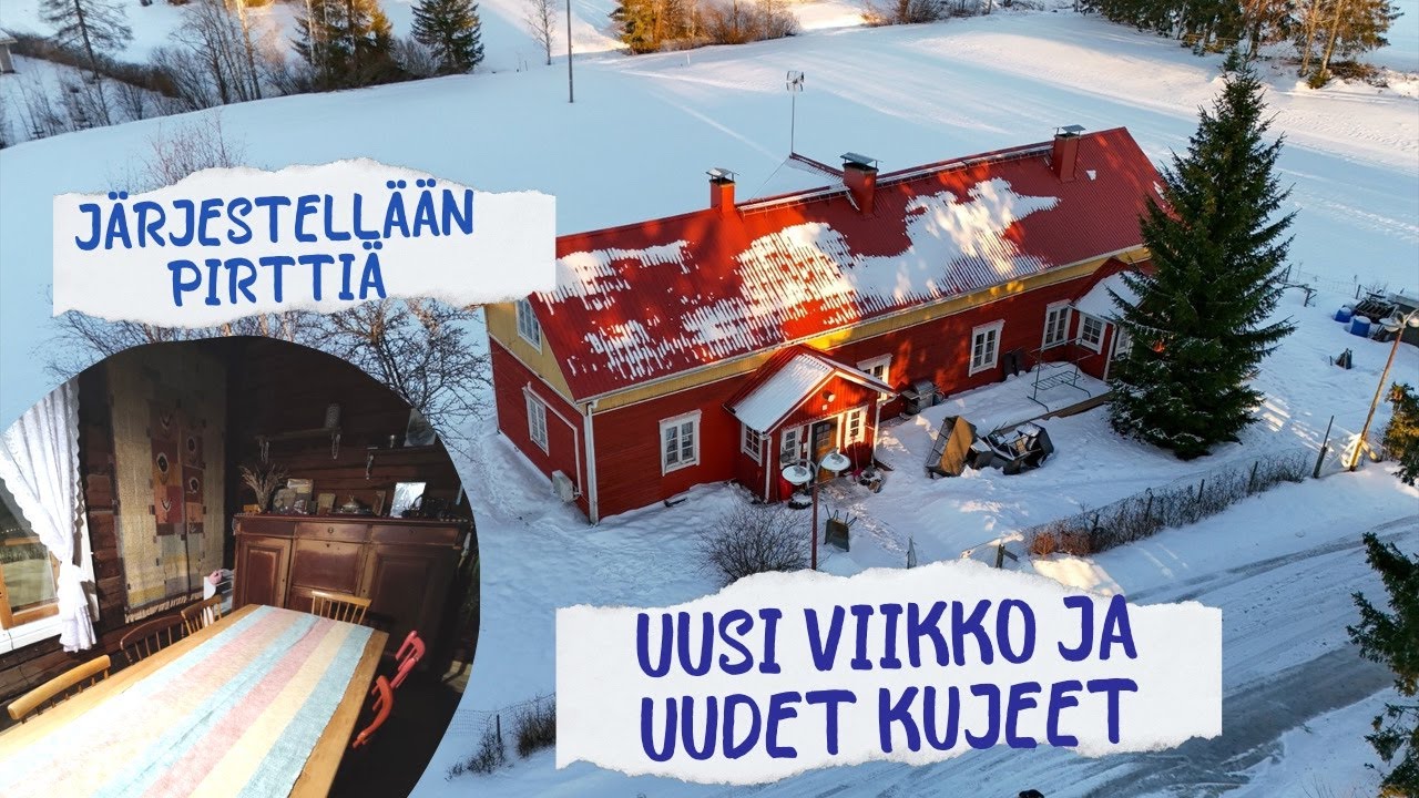 Uuden viikon kuvioita / Ruuan laittoa, siivouksen aloittelua, ulkoilua, töitä