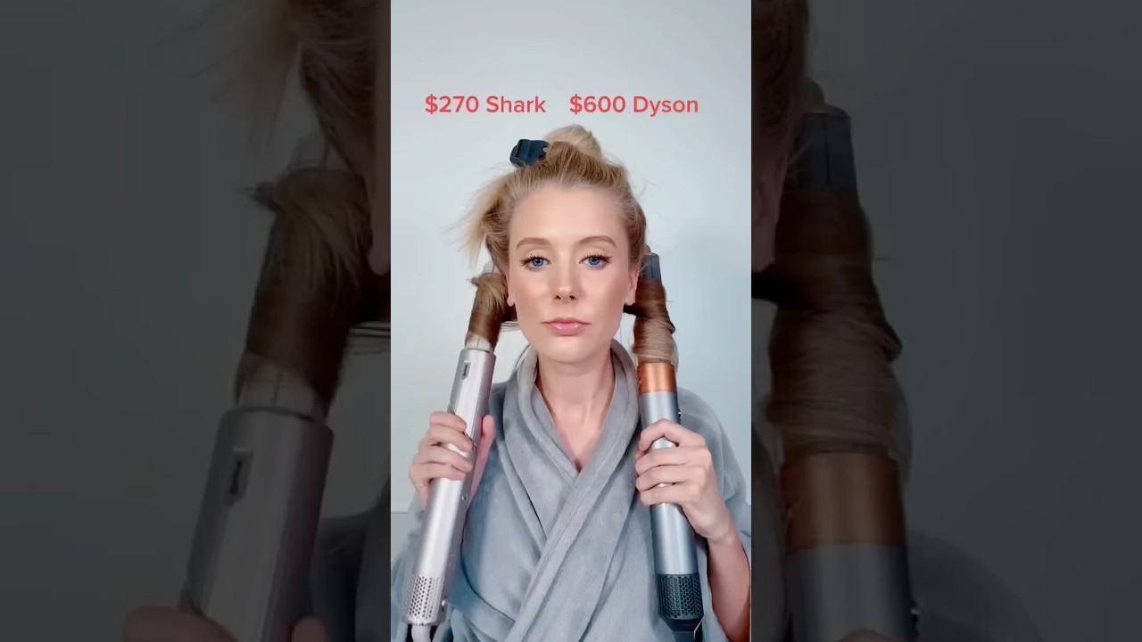 Shark Flexstyle vs. Dyson Airwrap Curls! #sharkflexstyle #dysonairwrap #shorts