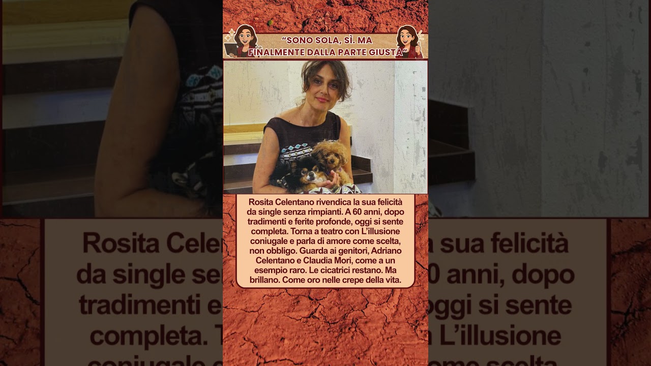 Rosita Celentano single felice: amore, tradimenti e libertà
