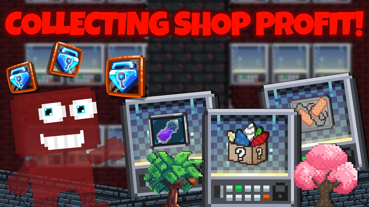 COLLECTING PROFIT FROM MY SHOP! 💰 | Growtopia
