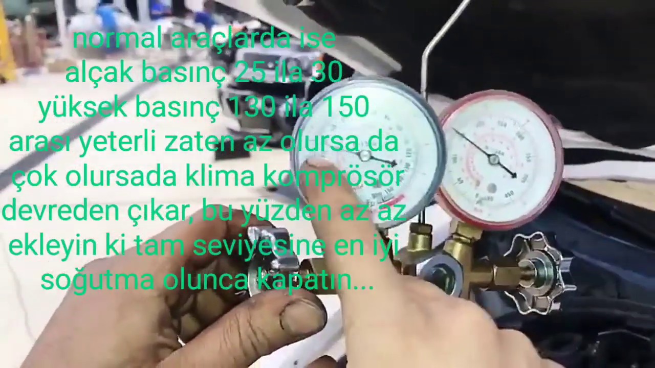Klima cihazı, basit el yapımı ve klima gazı doldurma