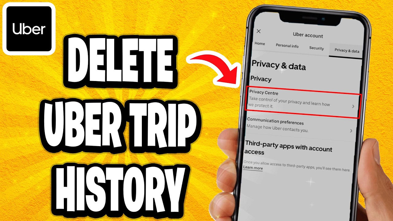 Как удалить историю поездок Uber