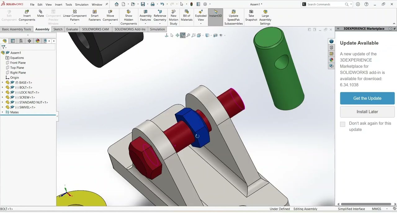 SolidWorks Assembly , Standard & Advanced Mates
