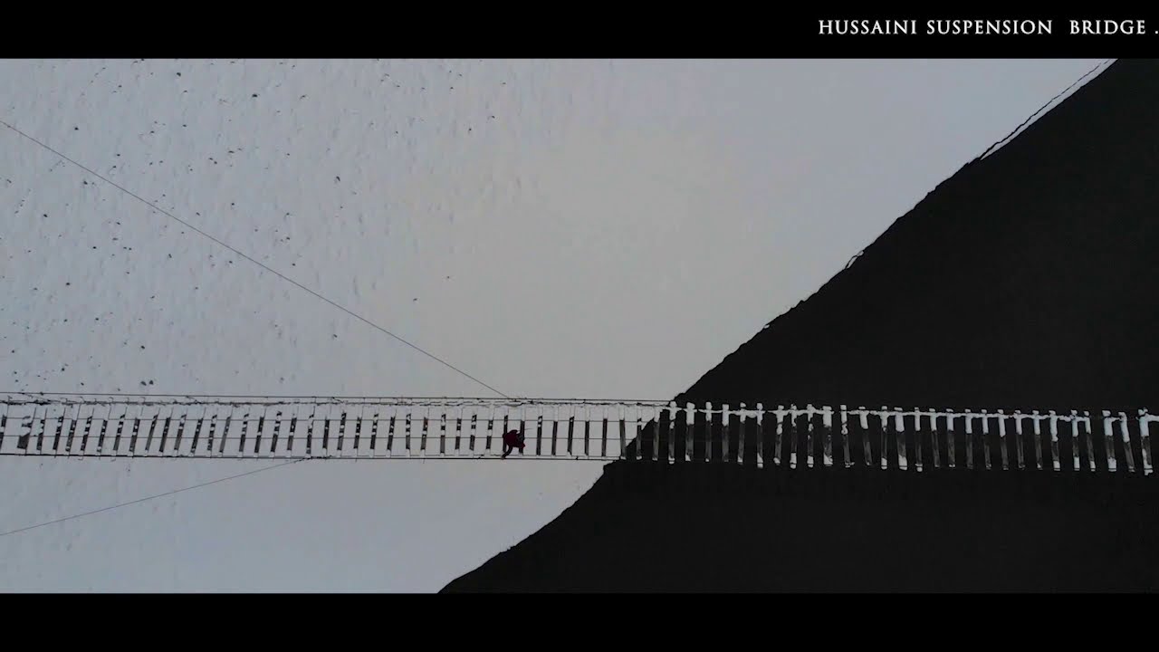 Hussaini Suspension Bridge | Aerial view.