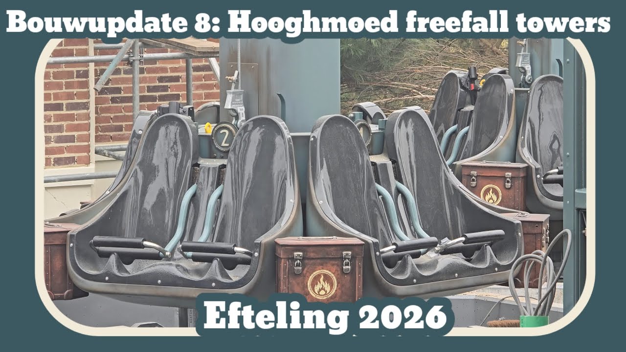 Bouwupdate 8: Hooghmoed freefall towers [Efteling 2026]
