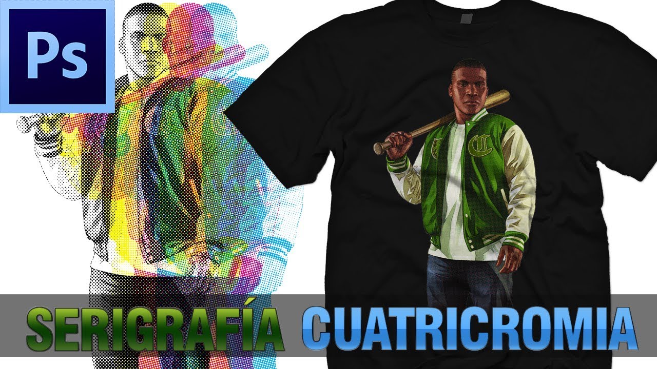 Cuatricromía para fondos Oscuros Serigrafía/Photoshop