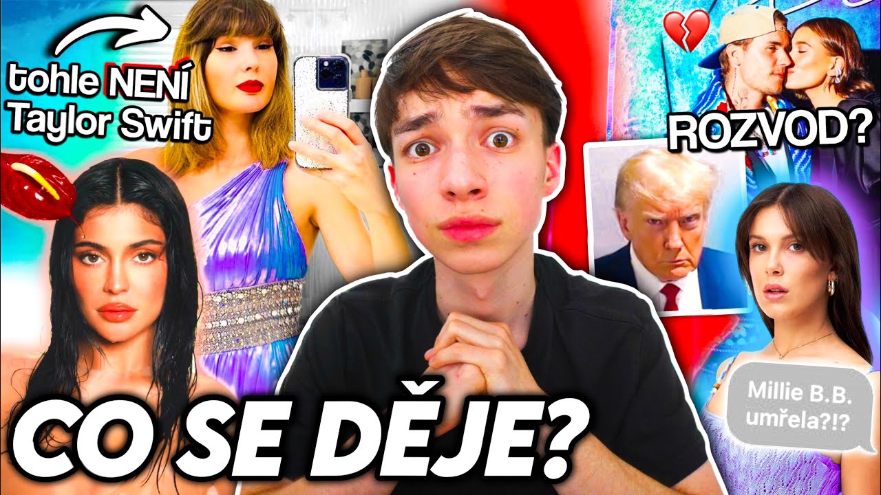CO SE DĚJE: Hailey a Justin, Kylie Jenner, Millie, Trump, Ariana, FAKE Taylor Swift, Britney, Lizzo