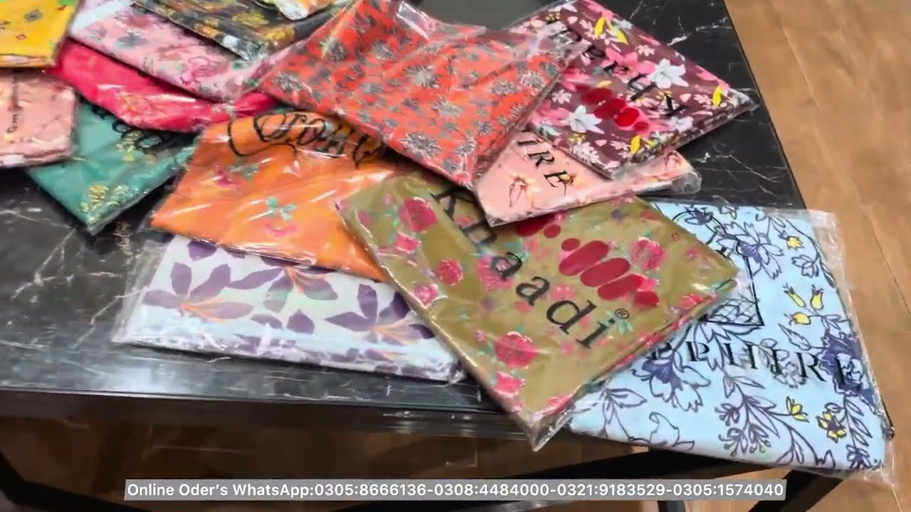 Upto 80% Discount Unstitch Lawn 2Pc Khaadi | Sapphire | Cross stitch | Motifz| Wholesaler Faisalabad