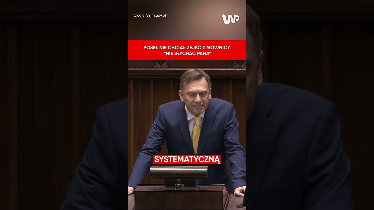 Poseł nie chciał zejść z m&oacute;wicy. 