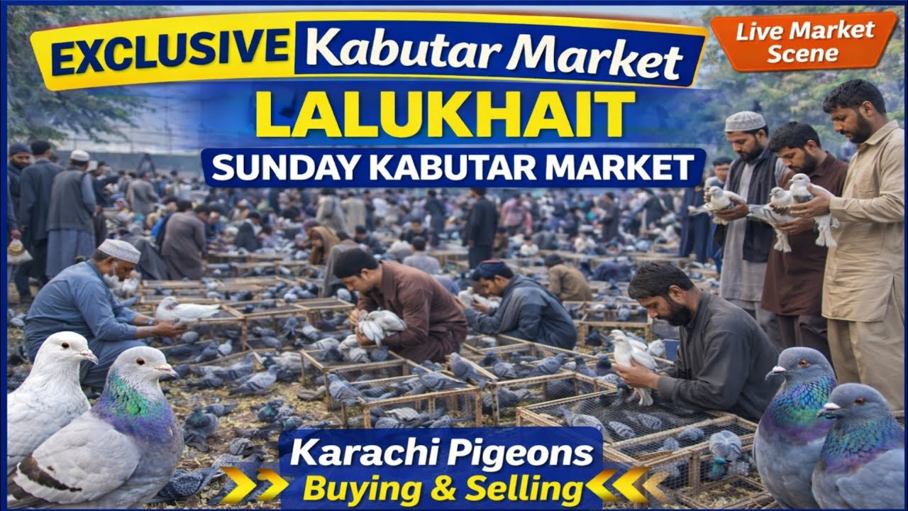 Lalukhait Sunday Market | Kabootar Ka Shouq | Karachi Famous Bazar