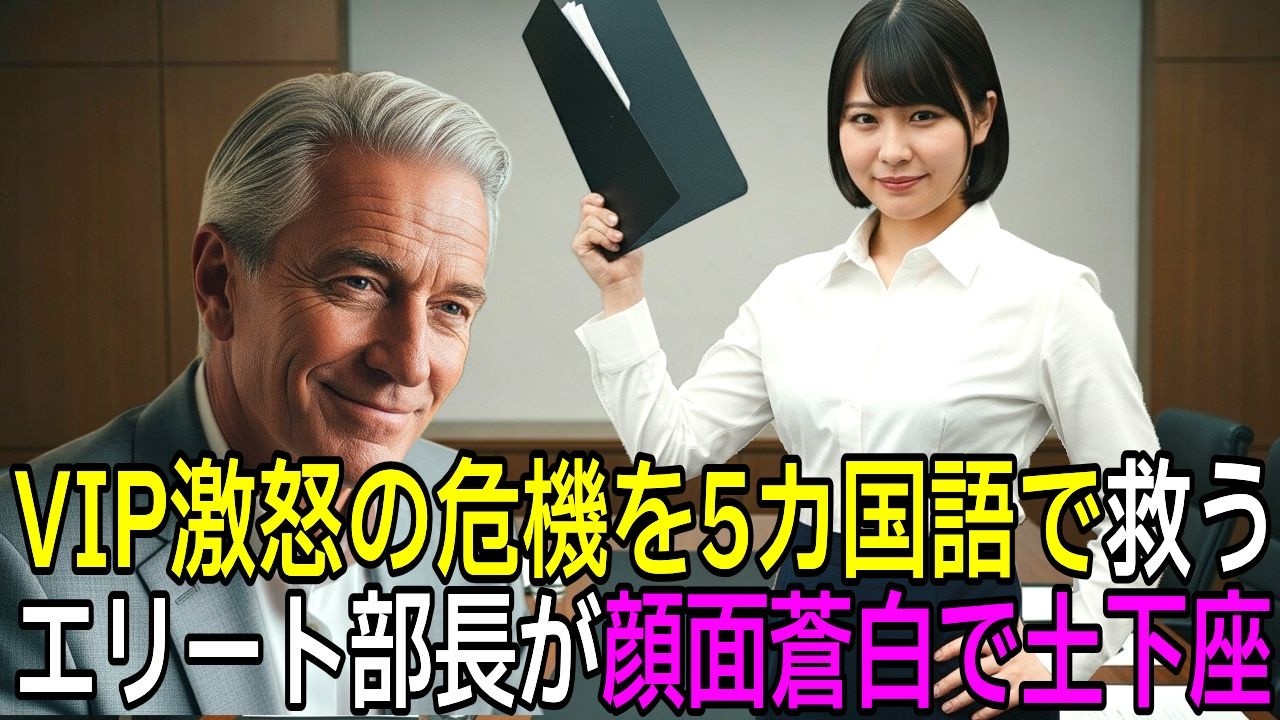 便所掃除ばかりさせられていた小太りの派遣社員。実は『5カ国語を操る語学の天才』で、激怒する海外会長を救った瞬間、パワハラ部長の顔面が蒼白に…【感動する話】【朗読】