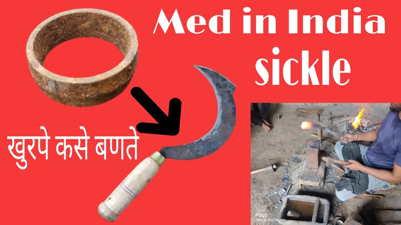 amazing techniques of making small sickle from steel bearing by talented blacksmith| desi kalakar DK
