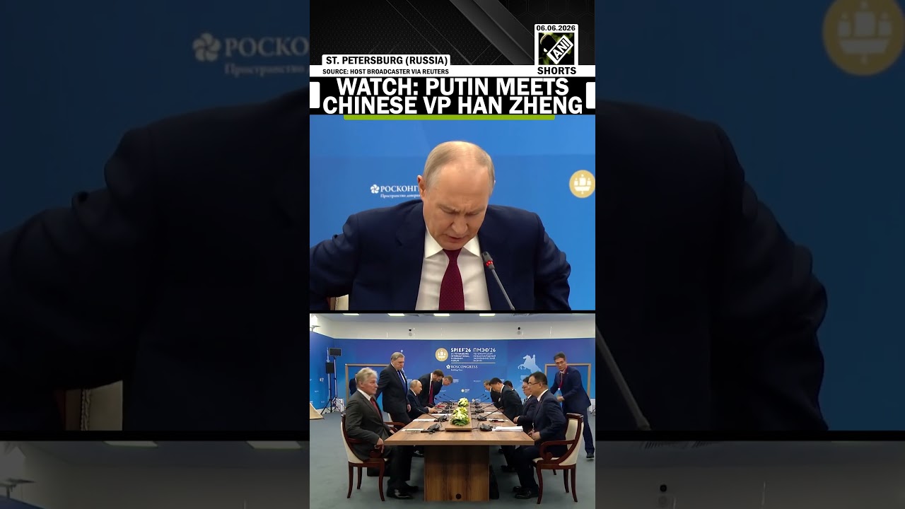 Russian President Putin meets Chinese Vice President Han Zheng at economic forum in St. Petersburg