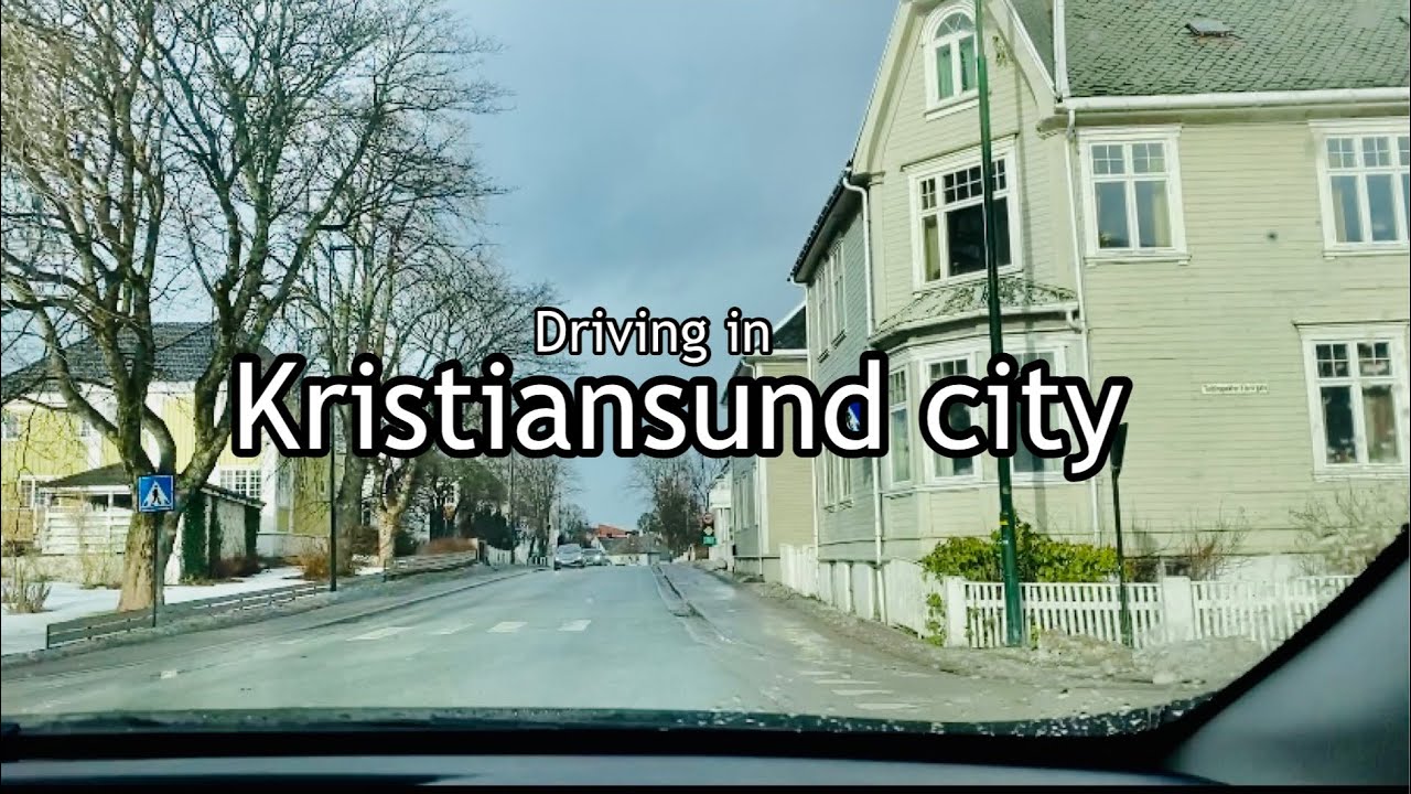 Driving in Kristiansund city Norway